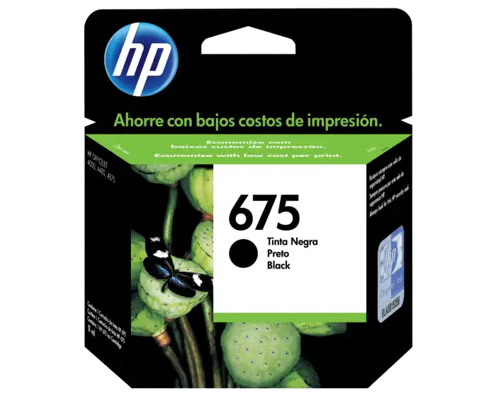 CARTUCHO HP 675 TINTA NEGRA ORIGINAL